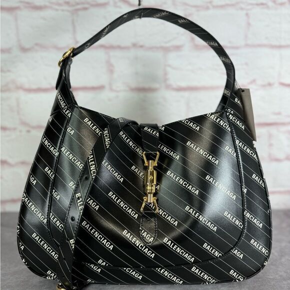 Gucci x Balenciaga Jackie 1961 Clip Black Hobo Bag NWT 636712 $3200 - Picture 2 of 16